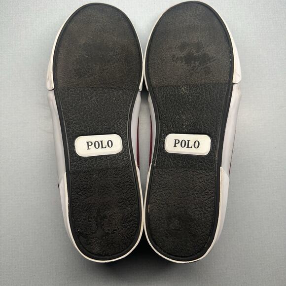 Polo Ralph Lauren Faxon Low Red Canvas Sneaker Sz 13D - Picture 12 of 16